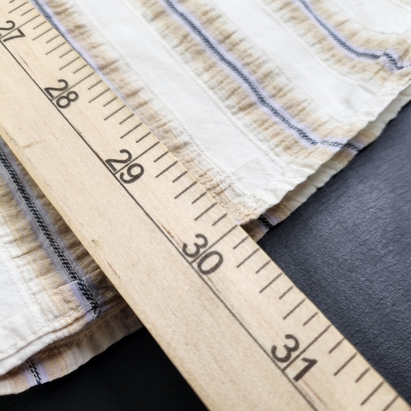 Red Camel Vintage Quality Mens Large Shirt Striped Button Up Short Sleeve - Picture 6 of 16